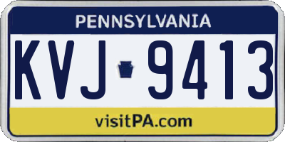 PA license plate KVJ9413