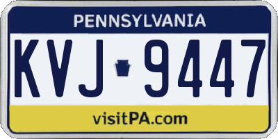 PA license plate KVJ9447
