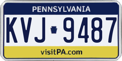PA license plate KVJ9487