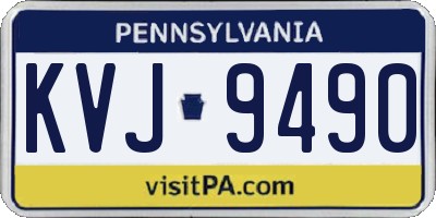 PA license plate KVJ9490