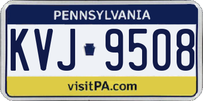 PA license plate KVJ9508