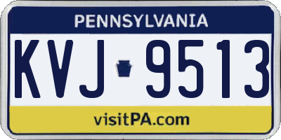 PA license plate KVJ9513