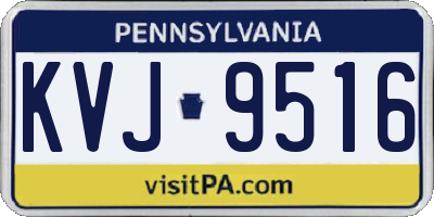 PA license plate KVJ9516