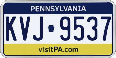 PA license plate KVJ9537