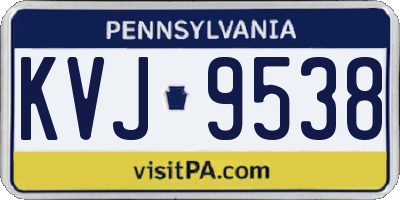PA license plate KVJ9538
