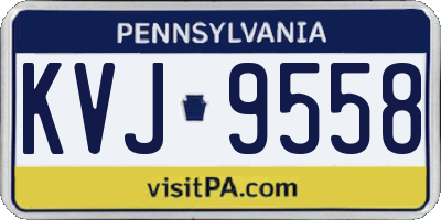 PA license plate KVJ9558