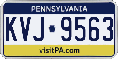 PA license plate KVJ9563