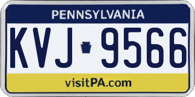 PA license plate KVJ9566