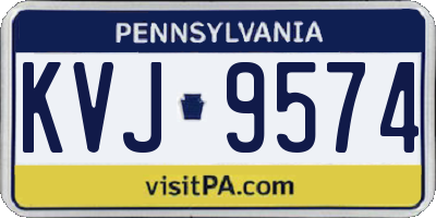 PA license plate KVJ9574