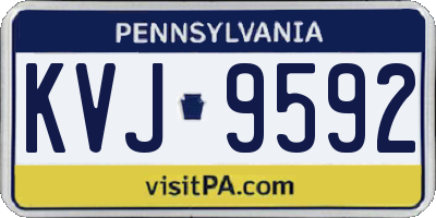 PA license plate KVJ9592