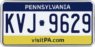 PA license plate KVJ9629
