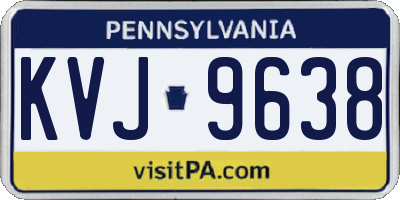 PA license plate KVJ9638