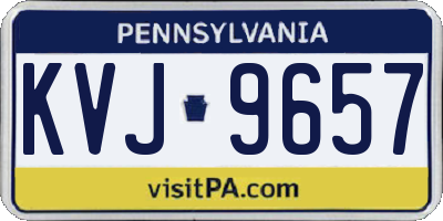 PA license plate KVJ9657