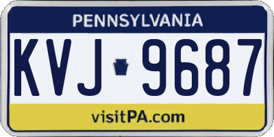 PA license plate KVJ9687