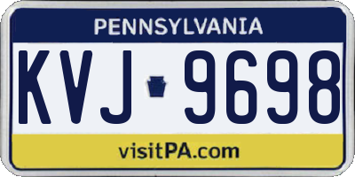 PA license plate KVJ9698