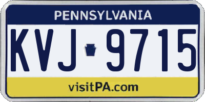 PA license plate KVJ9715