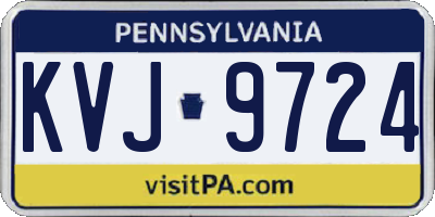 PA license plate KVJ9724