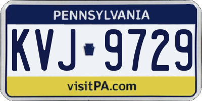 PA license plate KVJ9729