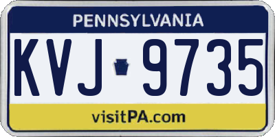 PA license plate KVJ9735