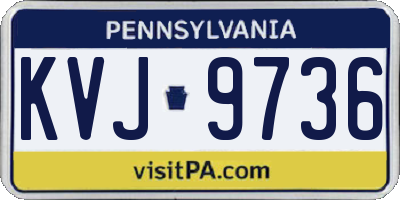 PA license plate KVJ9736
