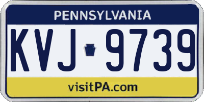 PA license plate KVJ9739