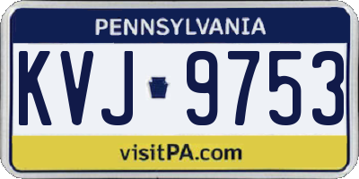 PA license plate KVJ9753