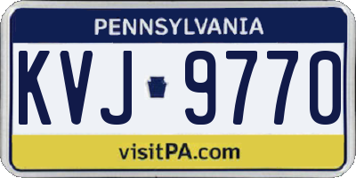 PA license plate KVJ9770