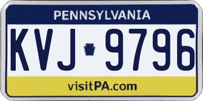 PA license plate KVJ9796