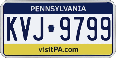 PA license plate KVJ9799