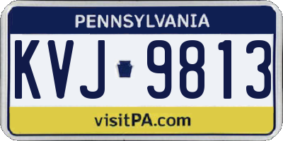 PA license plate KVJ9813