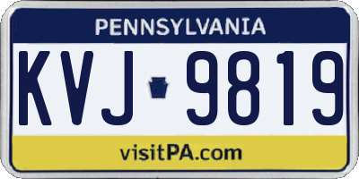PA license plate KVJ9819