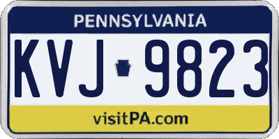 PA license plate KVJ9823