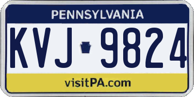PA license plate KVJ9824