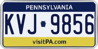 PA license plate KVJ9856