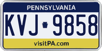PA license plate KVJ9858