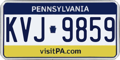 PA license plate KVJ9859