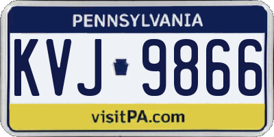 PA license plate KVJ9866