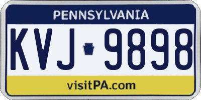 PA license plate KVJ9898