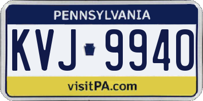 PA license plate KVJ9940