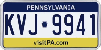 PA license plate KVJ9941