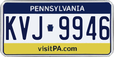 PA license plate KVJ9946