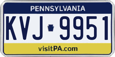 PA license plate KVJ9951