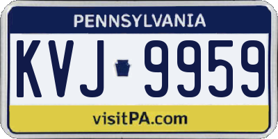 PA license plate KVJ9959