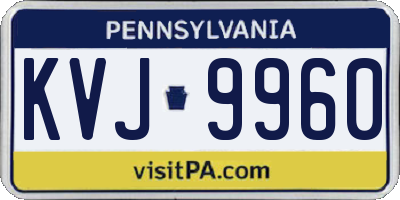 PA license plate KVJ9960