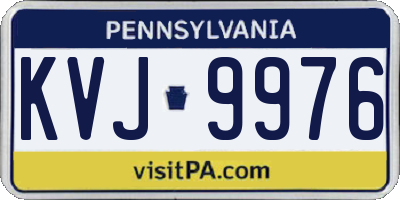 PA license plate KVJ9976