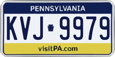 PA license plate KVJ9979