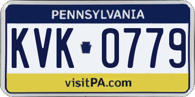 PA license plate KVK0779