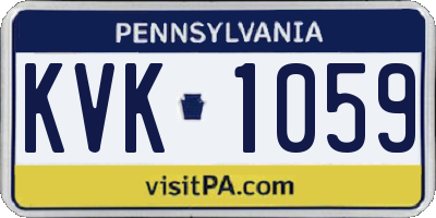 PA license plate KVK1059