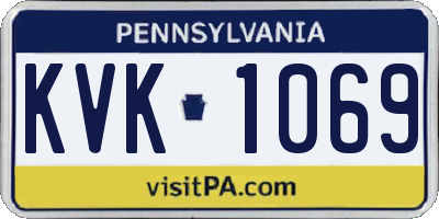 PA license plate KVK1069