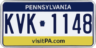 PA license plate KVK1148